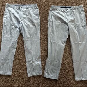 Set of 2 Brooks Brothers Clark Advantage Chino Pants Light Blue 38x34